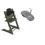 Stokke Seggiolone Tripp Trapp 3 in 1 Marble Green con Newborn