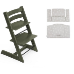 Stokke Sedia Tripp Trapp Marble Green con cuscino