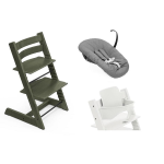 Stokke Seggiolone Tripp Trapp 3 in 1 Marble Green con Newborn
