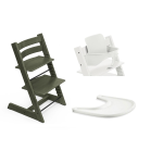 Stokke Seggiolone Tripp Trapp 3 in 1 Marble Green con vassoio