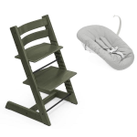 Stokke Seggiolone Tripp Trapp 2 in 1 Marble Green con Newborn