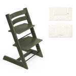 Stokke Sedia Tripp Trapp Marble Green con cuscino