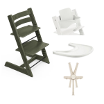 Stokke Seggiolone Tripp Trapp 4 in 1 Marble Green con cinture