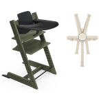 Stokke Seggiolone Tripp Trapp 4 in 1 Marble Green con cinture