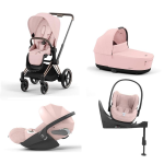 Cybex 4 in 1 Priam Peach Pink-Rosegold con Cloud T i-Size e Isofix