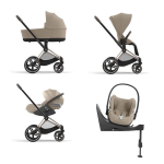 Cybex 4 in 1 Priam Cozy Beige-Rosegold con Cloud T i-Size e Isofix