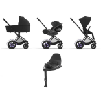 Cybex e-Priam 4 in 1 Sepia Black-Matt Black con Cloud T I-Size Plus e Isofix