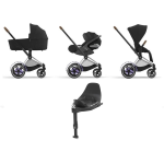Cybex e-Priam 4 in 1 Sepia Black-Chrome Brown con Cloud T I-Size Plus e Isofix
