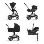 Cybex 4 in 1 Priam Sepia Black-Matt Black con Cloud T I-Size Plus e Isofix
