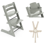 Stokke Seggiolone Tripp Trapp Glacier Green con Baby Set e Cinture