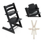Stokke Seggiolone Tripp Trapp Black con Baby Set e Cinture