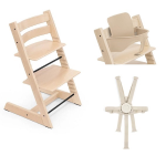 Stokke Seggiolone Tripp Trapp Natural con Baby Set e Cinture