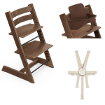Stokke Seggiolone Tripp Trapp Warm Brown con Baby Set e Cinture