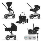 Cybex Trio Priam 4-in-1 Sepia Black-Chrome Black con Isofix e Sensor Safe
