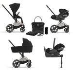 Cybex Trio Priam 4in1 Sepia Black-Rosegold con Cloud T i-Size e Isofix