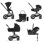 Cybex 4 in 1 Priam Sepia Black-Matt Black con Cloud T i-Size e Isofix