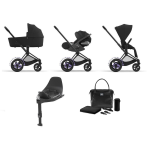 Cybex e-Priam 4 in 1 Sepia Black-Matt Black con Cloud T I-Size Plus e Isofix