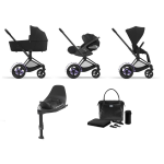 Cybex e-Priam 4 in 1 Sepia Black-Matt Black con Base Isofix e Borsa