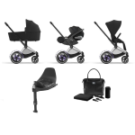 Cybex e-Priam 4 in 1 Sepia Black-Chrome Black con Cloud T I-Size Plus e isofix