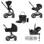 Cybex Priam 4-in-1 Sepia Black-Matt Black con Isofix e Sensor Safe