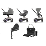 Cybex e-Priam 4 in 1 Mirage Grey-Rosegold con Isofix e Borsa