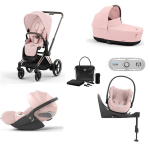 Cybex Trio Priam 4 in 1 Peach Pink-Rosegold con Isofix e Sensor Safe