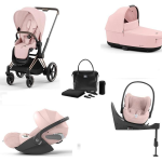Cybex 4 in 1 Priam Peach Pink-Rosegold con Cloud T i-Size e Isofix