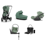 Cybex 4 in 1 Priam Leaf Green-Chrome Black con Cloud T i-Size e Isofix