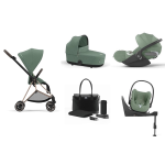 Cybex Mios 4-in-1 Leaf Green con Telaio Rosegold Cloud T e Base Isofix