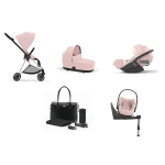 Cybex Mios 4 in 1 Peach Pink-Chrome Black con Cloud T e Isofix