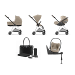 Cybex Mios 4 in 1 Cozy Beige-Chrome Brown con Cloud T Isofix