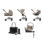 Cybex Mios 4 in 1 Cozy Beige-Chrome Black con Cloud T e Isofix