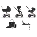 Cybex e-Priam 4-in-1 Sepia Black-rosegold con Cloud T i-Size Plus e Isofix