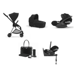 Cybex Mios 4-in-1 Sepia Black con telaio Matt Black Cloud T e Base T Isofix