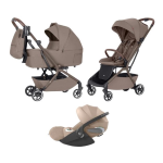 Carrello Baby Trio Magia Cocoa Beige con Cybex Cloud T Plus I-Size 