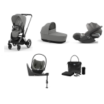 Cybex Priam 4 in 1 Mirage Grey-Chrome Black con Cloud T e Isofix