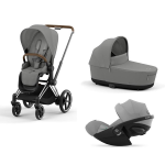 Cybex Trio Priam Mirage Grey-Chrome Brown e Cloud G Plus i-Size