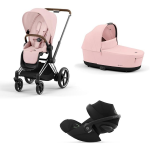 Cybex Trio Priam Peach Pink-Chrome Brown e Cloud G i-Size