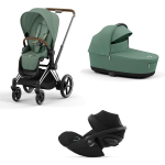 Cybex Trio Priam Leaf Green-Chrome Brown con Cloud G i-Size