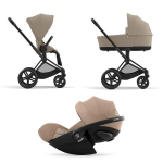 Cybex Trio Priam Cozy Beige-Matt Black con Cloud G Plus I-Size