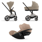 Cybex Trio Priam Cozy Beige-Rosegold con Cloud G Plus I-Size