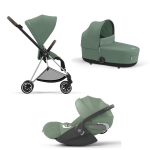 Cybex Trio Mios Leaf Green con telaio Chrome Brown e Cloud T i-Size
