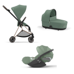 Cybex Trio Mios Leaf Green con Telaio Rosegold e Cloud T i-Size