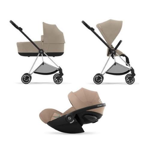 Cybex Trio Mios Cozy Beige-Chrome Black con Cloud G Plus i-Size