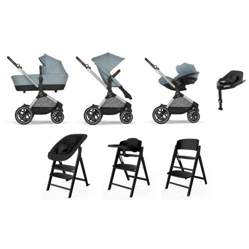 Cybex Set Nascita Neonato Trio Eos Lux con Isofix e Click & Fold 4 in 1
