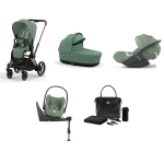 Cybex 4 in 1 Priam Leaf Green-Matt Black con Cloud T i-Size e Isofix
