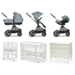 Kit Neonato Cybex Trio EOS Sky Blue e Cameretta Stokke Sleepi V3 White