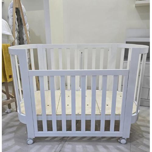 Culla ovale evolutiva Ovaly Bianca con materassi