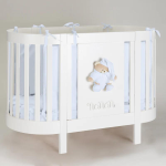 Nanan Lettino Ovale Puccio Azzurro con Materasso