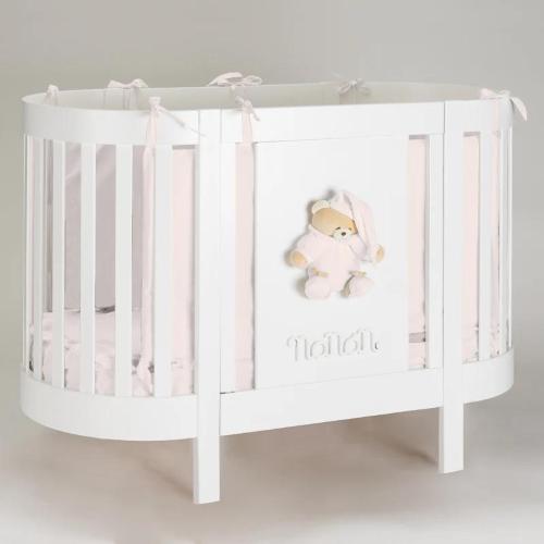 Nanan Lettino Ovale Puccio Rosa con Materasso